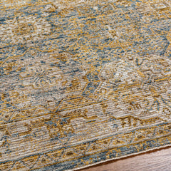 Ange Cream & Blue Rich Textured Rug - Ornate Home