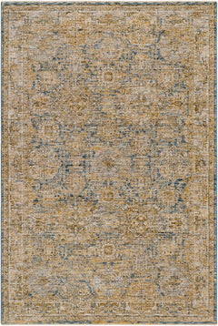 Ange Cream & Blue Rich Textured Rug - Ornate Home