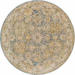 Ange Cream & Blue Rich Textured Rug - Ornate Home