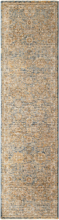 Ange Cream & Blue Rich Textured Rug - Ornate Home