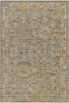 Ange Cream & Blue Rich Textured Rug - Ornate Home