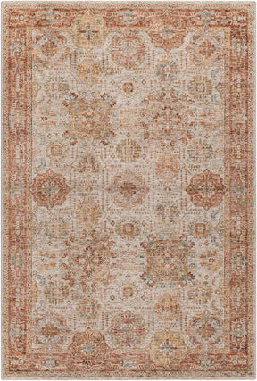 Ange Rust Rich Textured Traditional Rug - Ornate Home