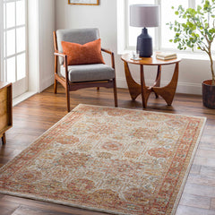 Ange Rust Rich Textured Traditional Rug - Ornate Home