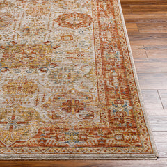 Ange Rust Rich Textured Traditional Rug - Ornate Home