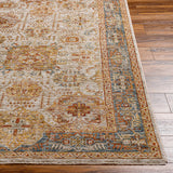 Ange Tan & Blue Rich Textured Traditional Rug - Ornate Home