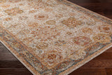Ange Tan & Blue Rich Textured Traditional Rug - Ornate Home