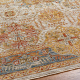 Ange Tan & Blue Rich Textured Traditional Rug - Ornate Home