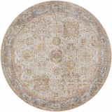 Ange Tan & Blue Rich Textured Traditional Rug - Ornate Home