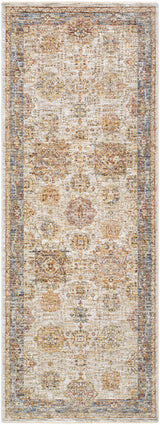 Ange Tan & Blue Rich Textured Traditional Rug - Ornate Home
