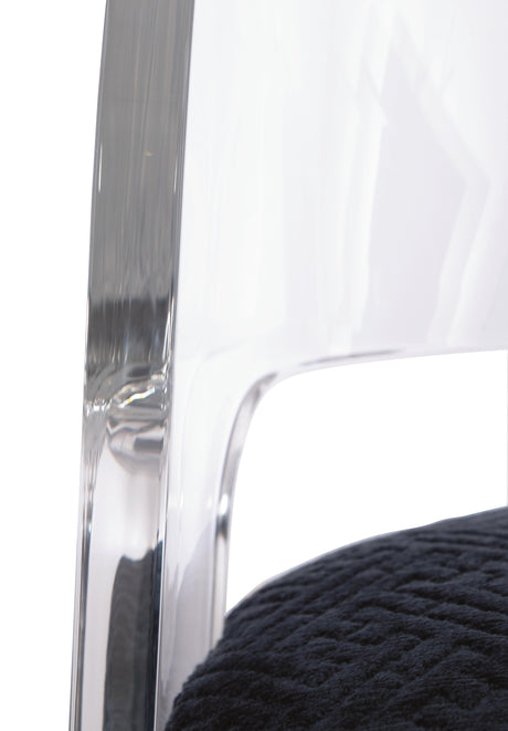 Angelina Clear/Blue Fabric Swivel Chair - Ornate Home