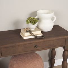 Angeline Dark Brown Spool Turned Console Table - Ornate Home