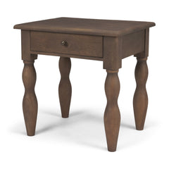 Angeline Dark Brown Spool Turned End Table - Ornate Home