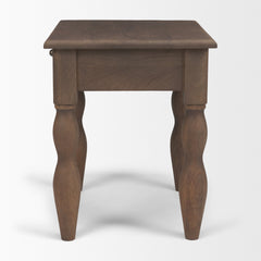 Angeline Dark Brown Spool Turned End Table - Ornate Home