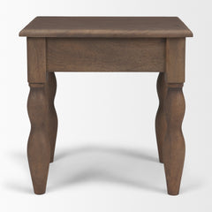 Angeline Dark Brown Spool Turned End Table - Ornate Home