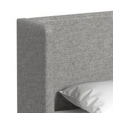 Angeline Grey Fabric Twin Non-Storage Bed - Ornate Home