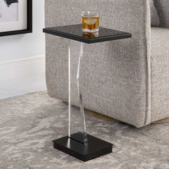 Angle Black Contemporary Accent Table - Ornate Home