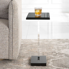 Angle Black Contemporary Accent Table - Ornate Home