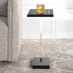 Angle Black Contemporary Accent Table - Ornate Home