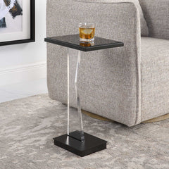 Angle Black Contemporary Accent Table - Ornate Home