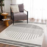 Angus Black&White Geometric Area Rug - Ornate Home