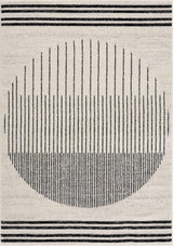 Angus Black&White Geometric Area Rug - Ornate Home