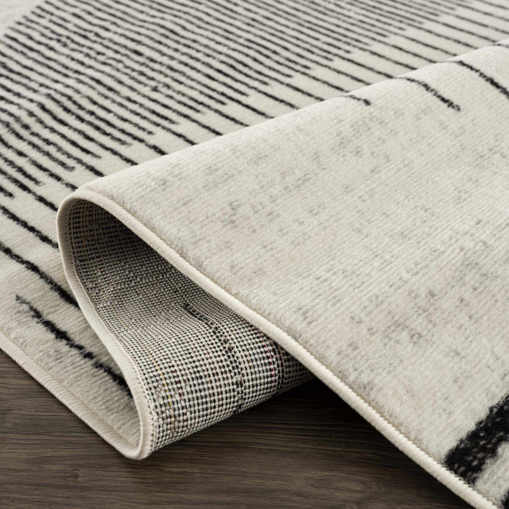 Angus Black&White Geometric Area Rug - Ornate Home