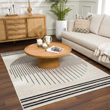 Angus Black&White Geometric Area Rug - Ornate Home