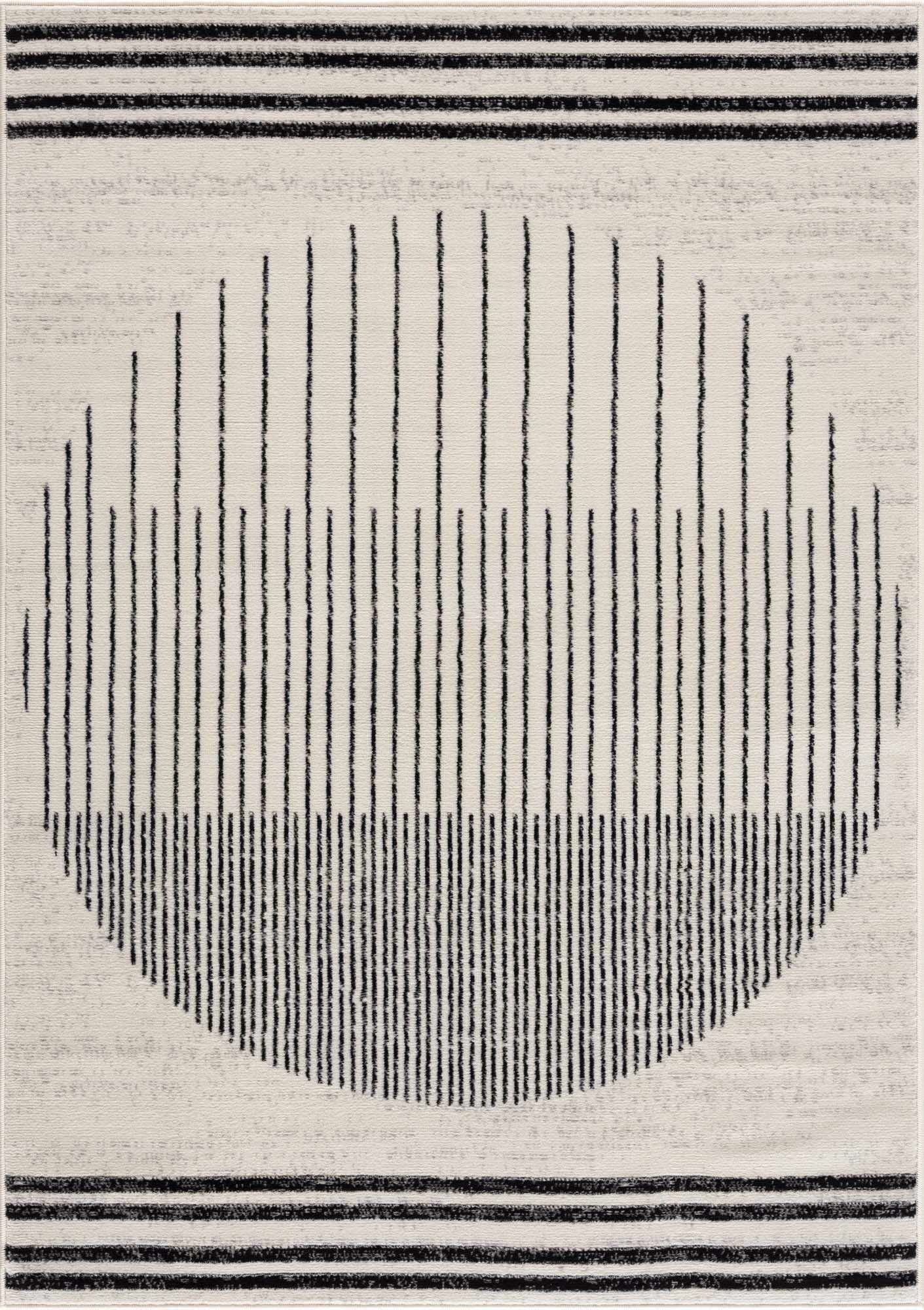 Angus Black&White Geometric Area Rug - Ornate Home