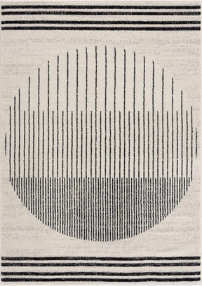 Angus Black&White Geometric Area Rug - Ornate Home