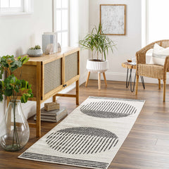 Angus Black&White Geometric Area Rug - Ornate Home