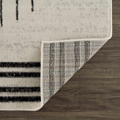 Angus Black&White Geometric Area Rug - Ornate Home