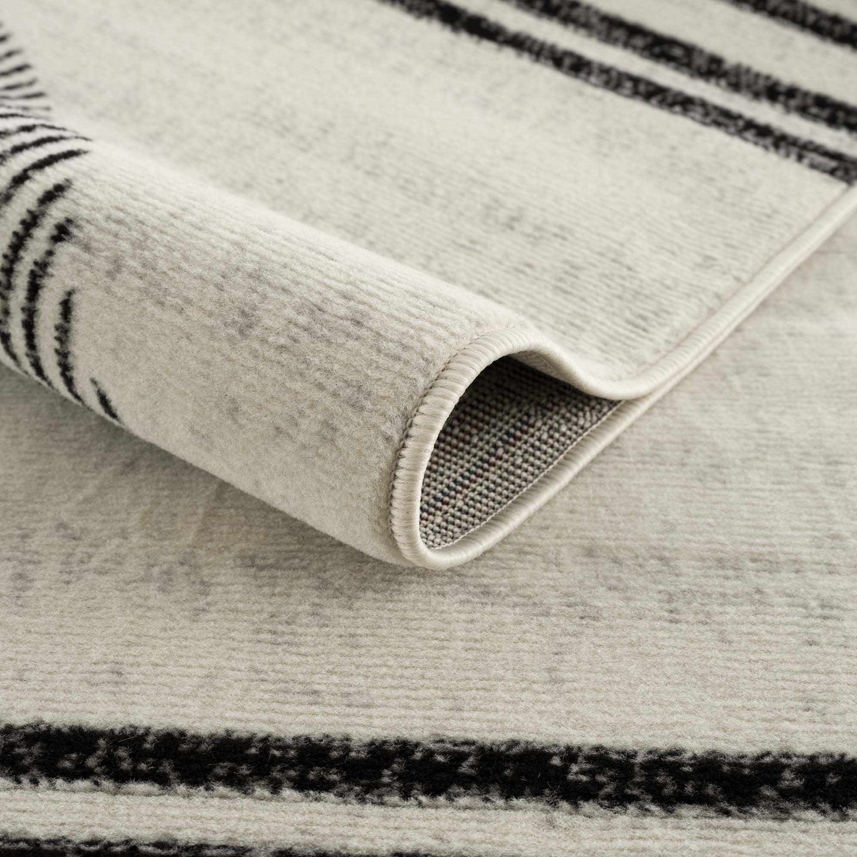 Angus Black&White Geometric Area Rug - Ornate Home