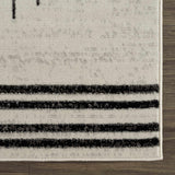 Angus Black&White Geometric Area Rug - Ornate Home