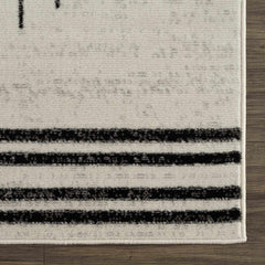 Angus Black&White Geometric Area Rug - Ornate Home