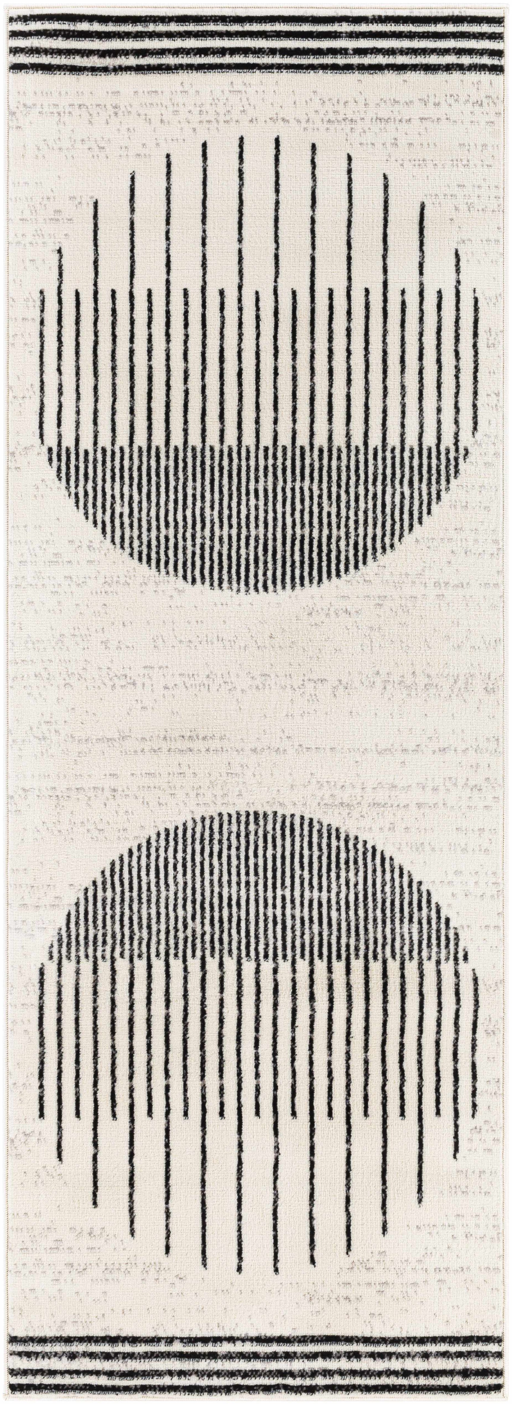 Angus Black&White Geometric Area Rug - Ornate Home