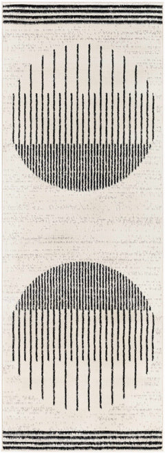 Angus Black&White Geometric Area Rug - Ornate Home