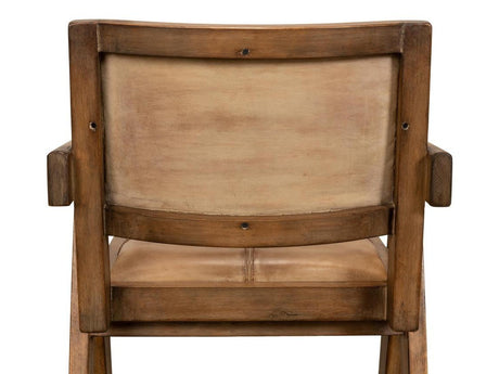 Angus Brown Chair Brown Leather - Ornate Home