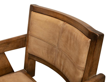 Angus Brown Chair Brown Leather - Ornate Home