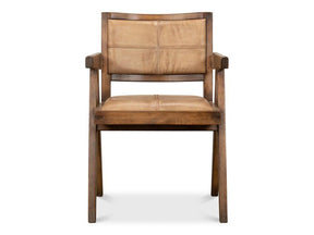 Angus Brown Chair Brown Leather - Ornate Home
