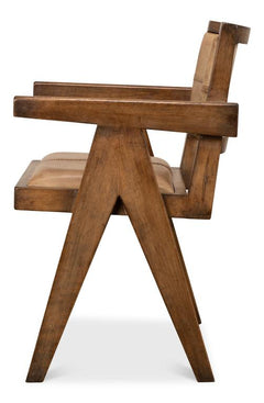 Angus Brown Chair Brown Leather - Ornate Home