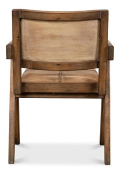 Angus Brown Chair Brown Leather - Ornate Home