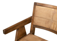 Angus Brown Chair Brown Leather - Ornate Home