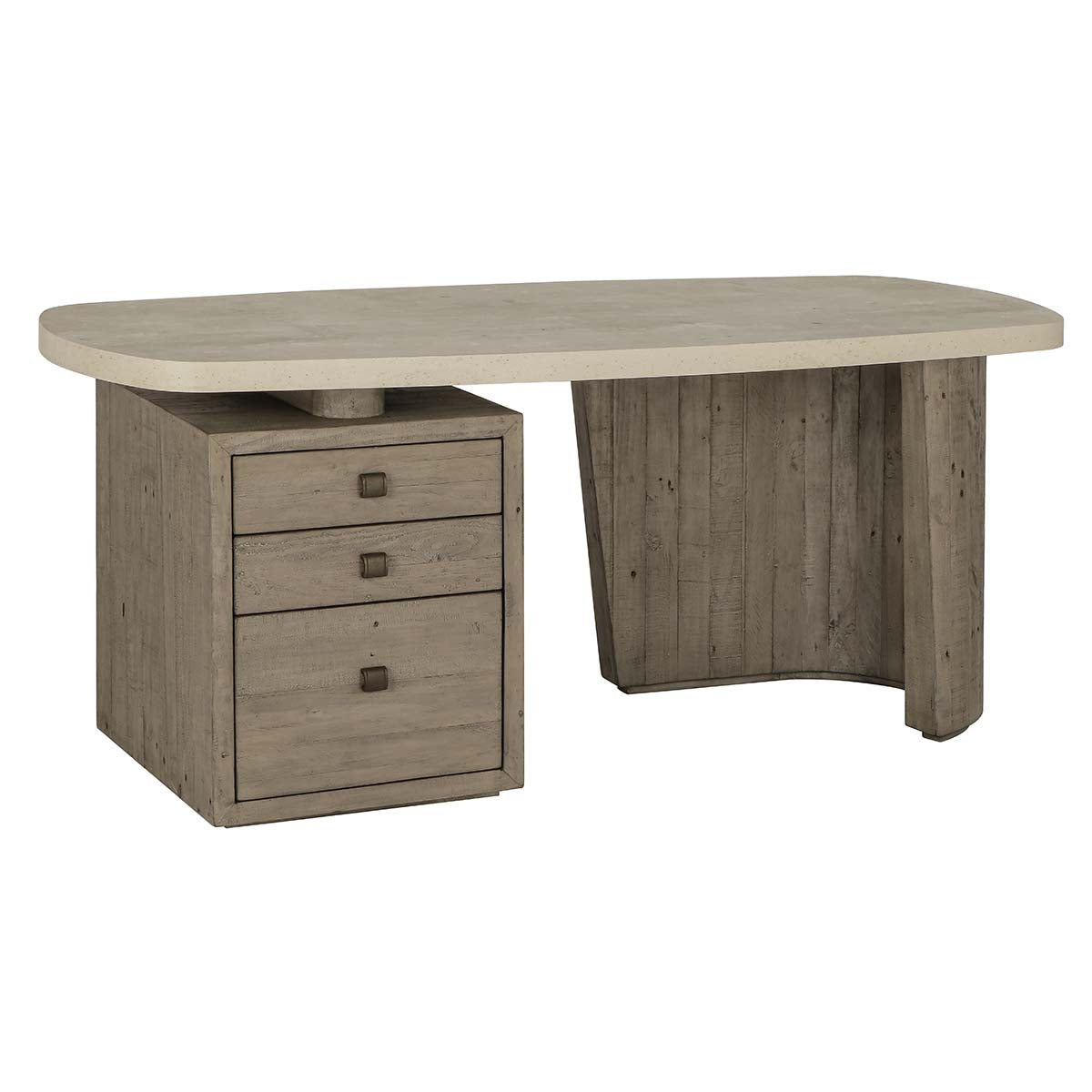 Angus Distressed Gray/Weathered Chalk Desk - Ornate Home
