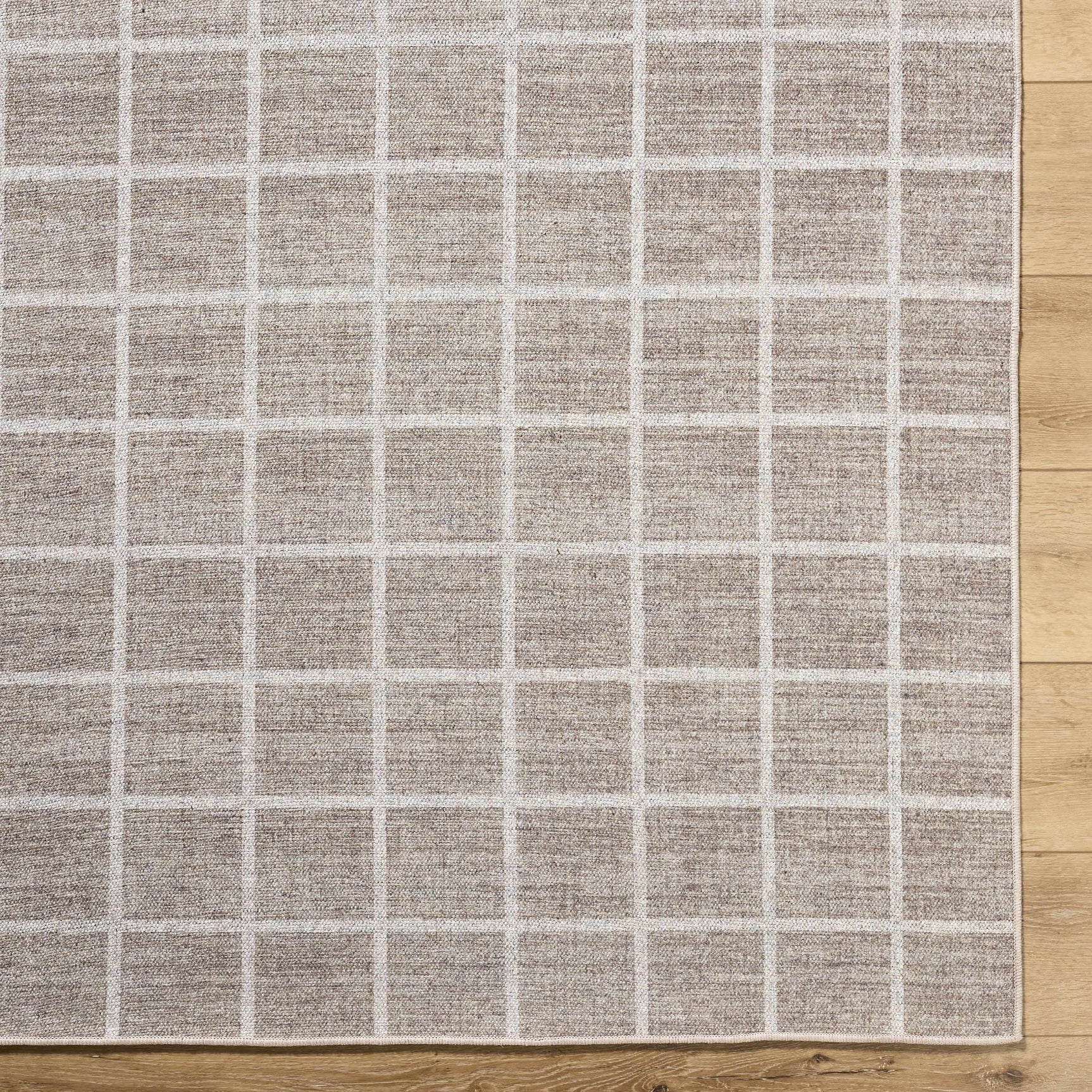 Anicet Checkered Washable Wool Area Rug - Ornate Home