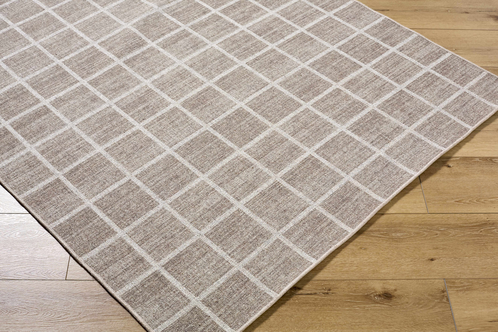 Anicet Checkered Washable Wool Area Rug - Ornate Home