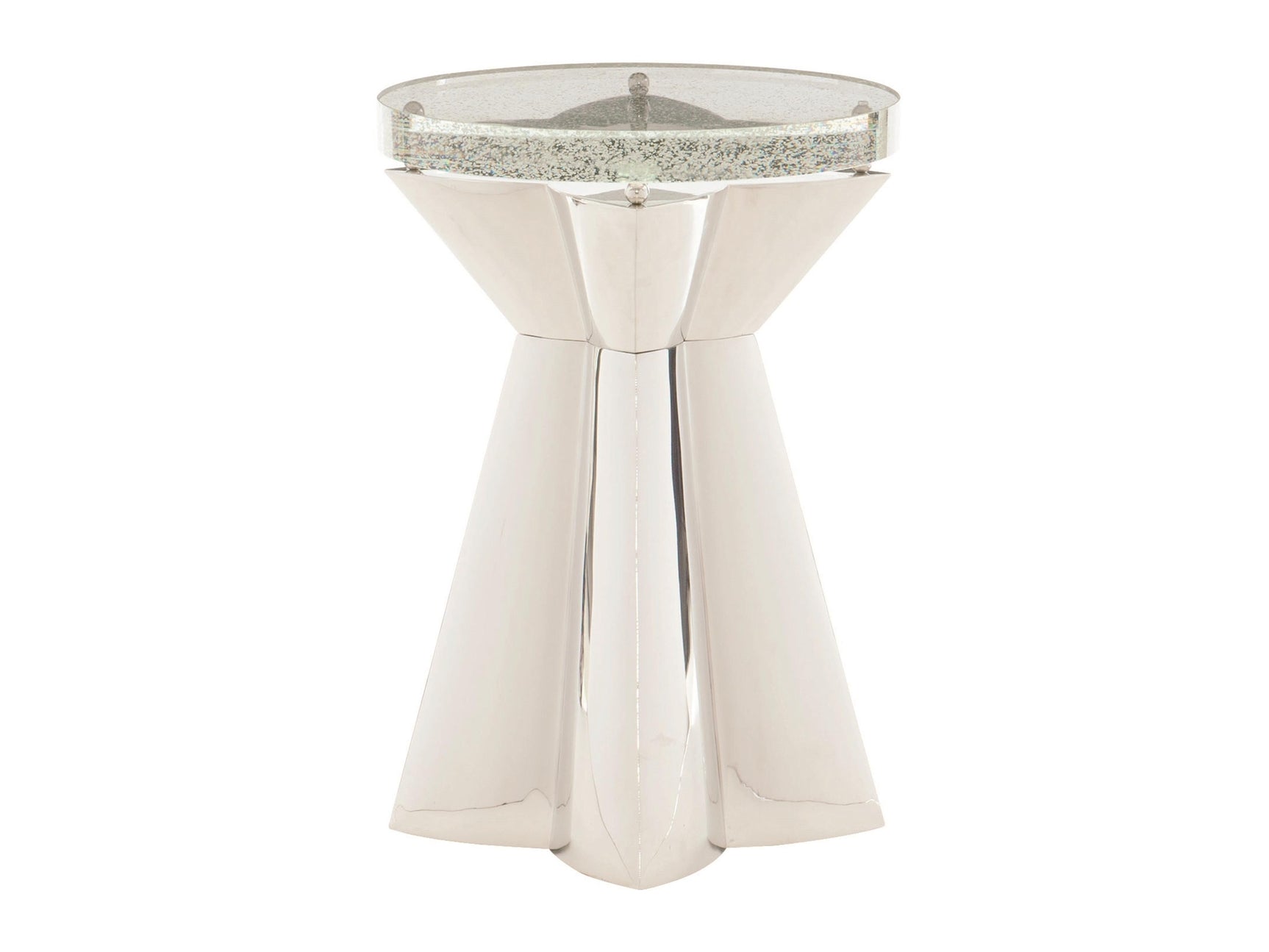 Anika Bubble Glass/Silver Accent Table - Ornate Home