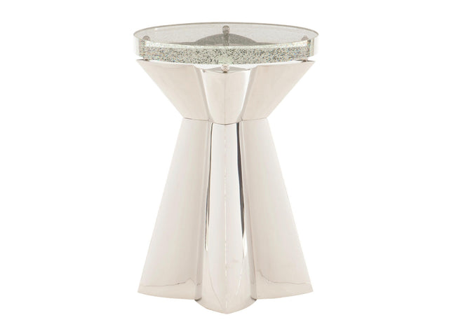 Anika Bubble Glass/Silver Accent Table - Ornate Home