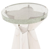 Anika Bubble Glass/Silver Accent Table - Ornate Home