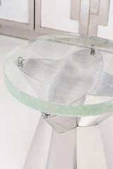 Anika Bubble Glass/Silver Accent Table - Ornate Home