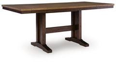 Anixburg Light Brown/Dark Brown Counter Height Dining Extension Table - Ornate Home